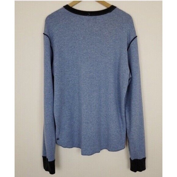 Lululemon Binary Crew Rugged Blue Heathered Black / Heathered Tempest Blue Sz L - Picture 9 of 10